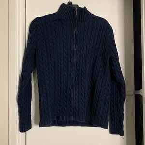 LL Bean Navy Blue Sweater Men’s 100% Cotton Size XL Excellent Condition